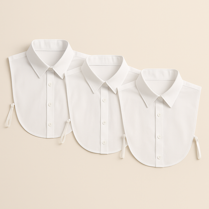 COLVARA – Premium Detachable Collar (Set of 3 – White)